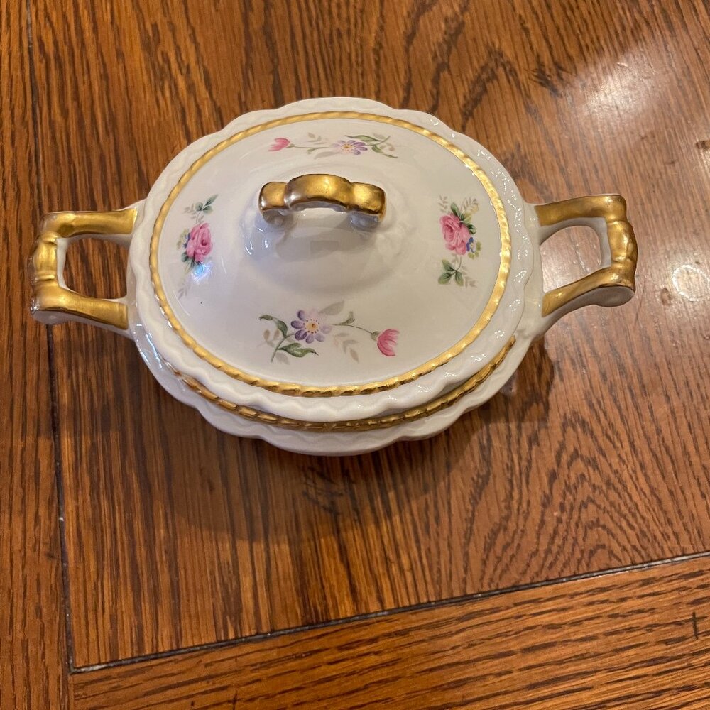 Royal Jackson Serving Dish Fine China Lidded Vogue Ceramic Pink Rose Vogue Ceram